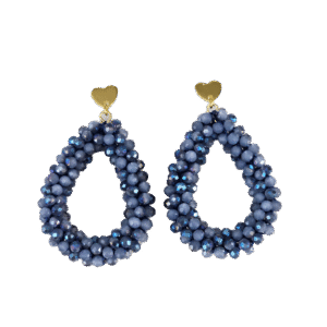 Ohrschmuck in Tropfenform - Lavendel/Gold