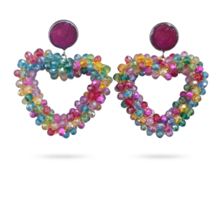 Ohrschmuck in Herzform - Multi/Gold