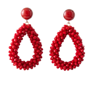 romantischer Ohrschmuck - Purpur/Gold