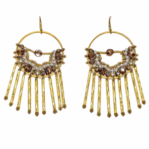 Boho-Chic Ohrschmuck - Gold/Bronze/Champagner