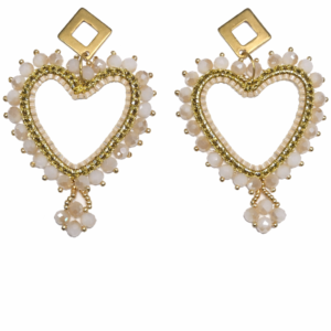 Herz Ohrring im Ethno-Glamour-Stil