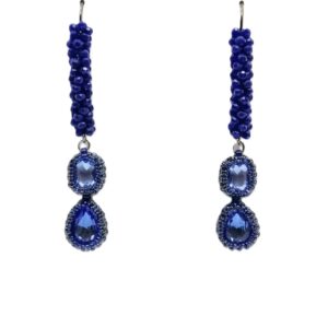 edler Ohrschmuck - Nachtblau/Silber