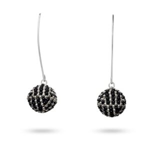 eleganter Ohrschmuck - Schwarz/Silber