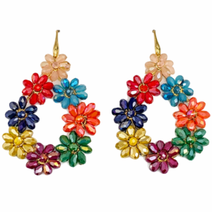 Sommerlich großer, floraler Ohrschmuck