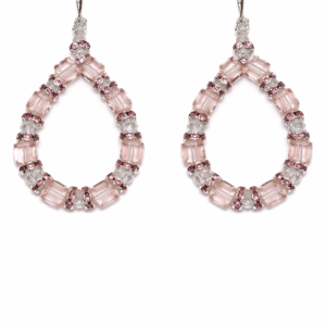 Ohrschmuck in Tropfenform - Rosé/Silber