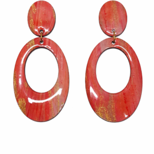 auffallender Ohrschmuck - Orange/Pink/Rosé