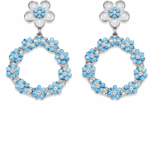 Zarter Ohrschmuck - Himmelblau/Silber