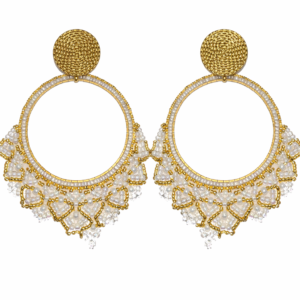 Statement Ohrring - Perl/Gold