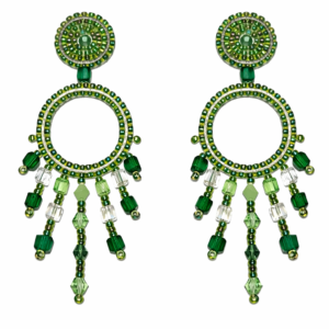 eleganter Ohrschmuck - Waldgrün/Olive