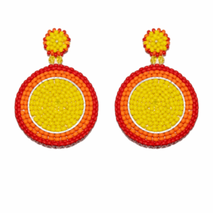 Statement Ohrring - Rot/Orange/Gelb
