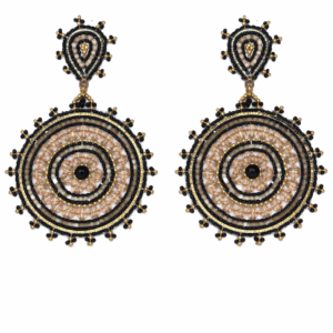 Boho-Stil Ohrschmuck - Gold/Schwarz/Champagner