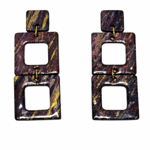 Marmorierter Ohrschmuck