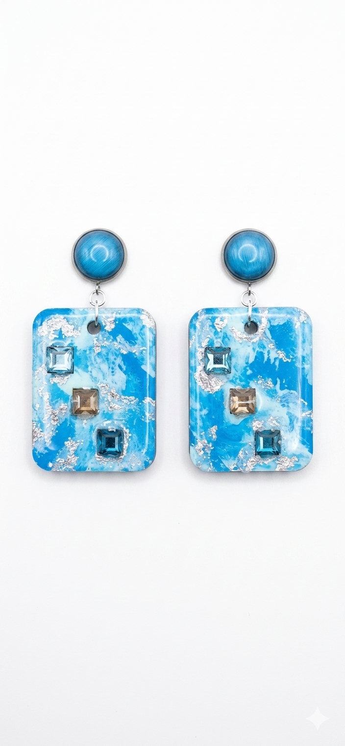 Azure Dream handgefertigter Design-Ohrhänger