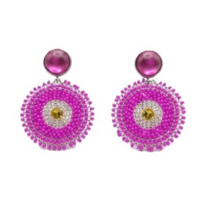 Statement Ohrringe "Magenta Solar"