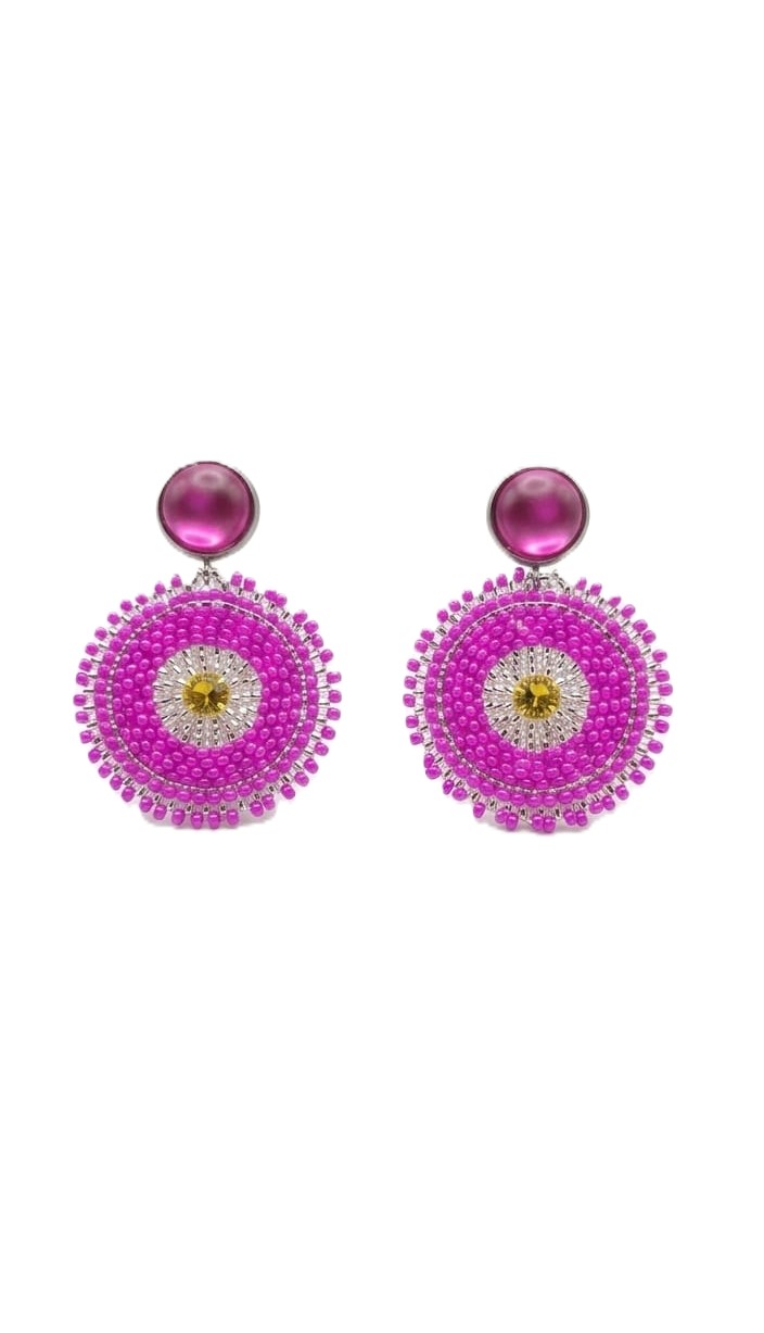 Statement Ohrringe "Magenta Solar"