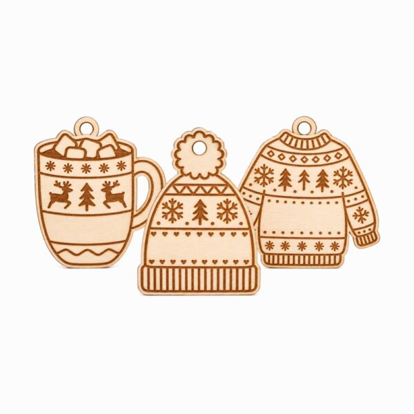 Weihnachtsanhänger Cozy Winter, 6er-Set